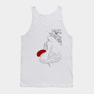 Flower licking girl Tank Top